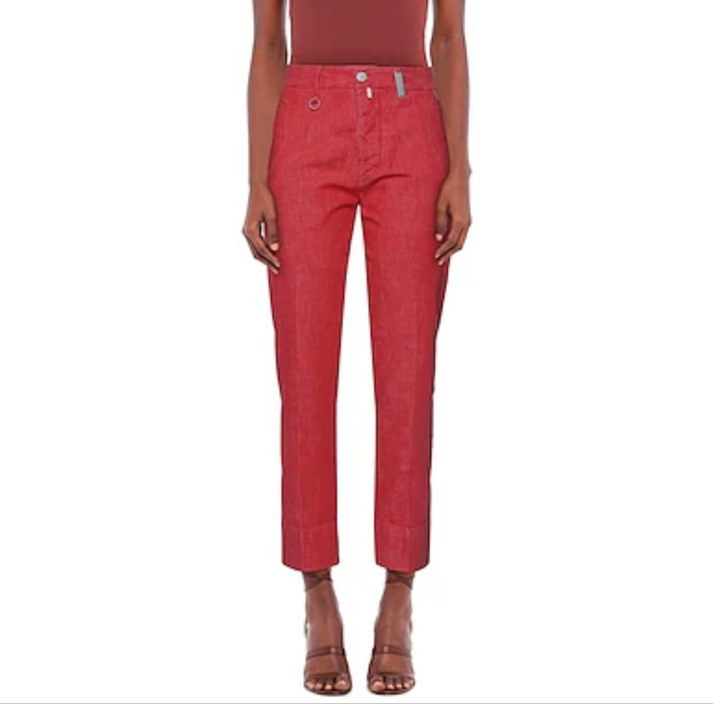 HIGH Everyday Couture To Dare Pants, Size 10, Red, Made in Italy